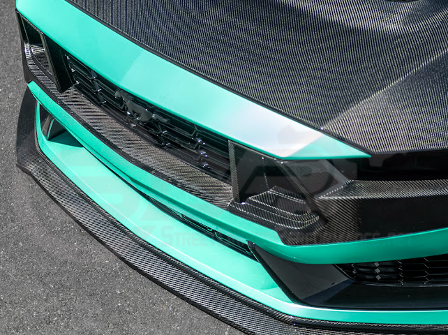 2024-Up Ford Mustang S650 Dark Horse | CARBON FIBER Front Upper Grille Insert Trim Pair